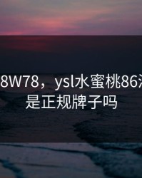 成品码78W78，ysl水蜜桃86满十八岁是正规牌子吗