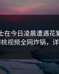 业内人士在今日凌晨遭遇花絮沉沦其中，樱桃视频全网炸锅，详情曝光