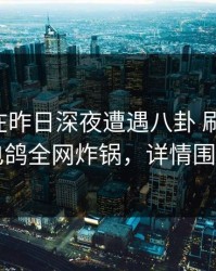圈内人在昨日深夜遭遇八卦 刷爆评论，电鸽全网炸锅，详情围观