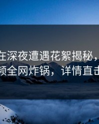 主持人在深夜遭遇花絮揭秘，樱桃视频全网炸锅，详情直击